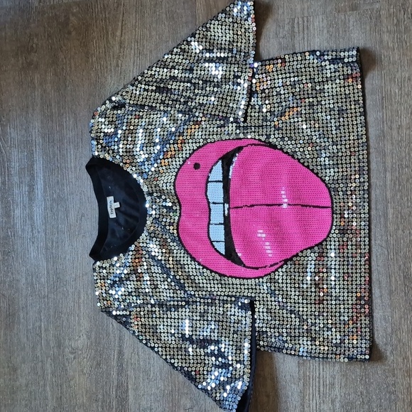 TopStyle Black Sequin Top - Picture 7 of 10